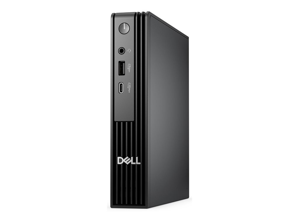 Dell Pro Micro QCM1250 - Micro - Core Ultra 7 265T / 1.5 GHz - RAM 16 GB - SSD 512 GB - NVMe, TLC - Intel Graphics - 1GbE, Bluetooth, Wi-Fi 6E - WLAN: Bluetooth, 802.11a / b/g / n/ac / ax (Wi-Fi 6E) - Win 11 Pro - Monitor: keiner - Schwarz - BTS - mit 1 J